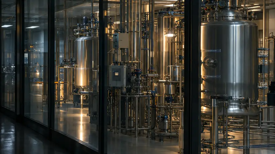 Pharmaceutical cleanroom manufacturing suite with process equipment, an OT environment ForgeSOC monitors with read-only access